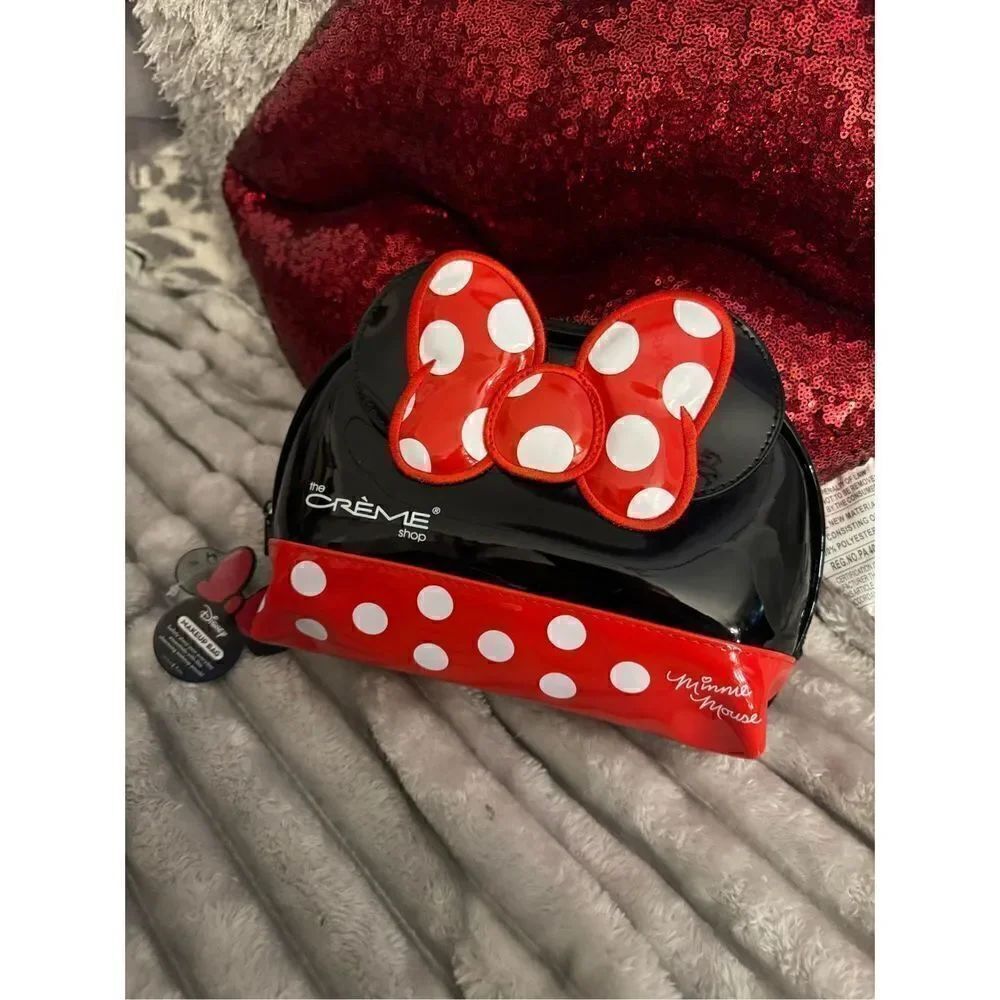 The creme shop x disney minnie mouse travel bag/pouch/case storage